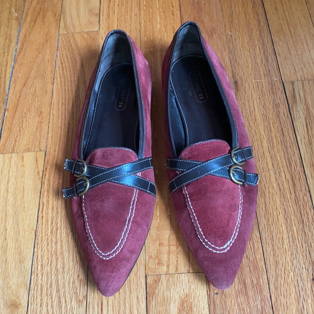 Coach Flats- burgundy